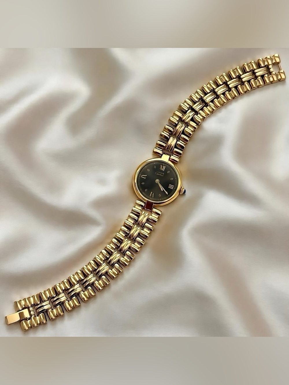 AUTHENTIC VINTAGE CARTIER GOLD WATCH - WITH BOX - Picture 4 of 7